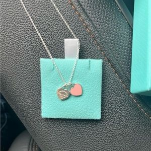 Tiffany & Co. light pink heart necklace! Like new!!!!